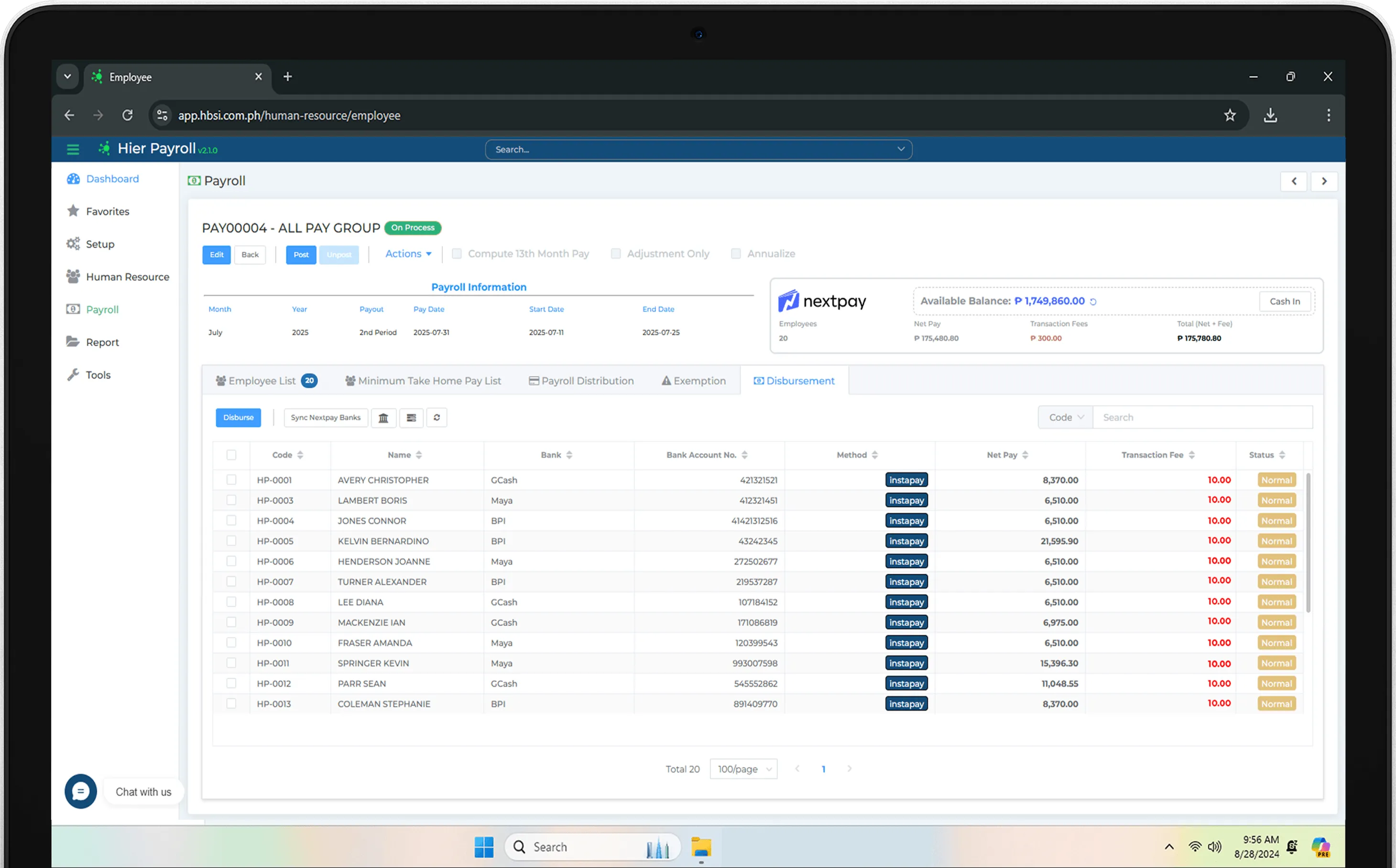 Hier Payroll Payroll Module